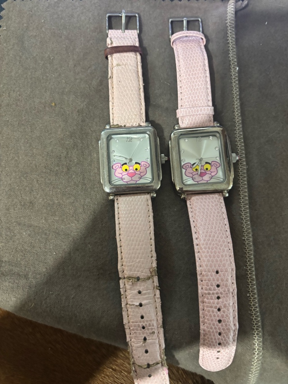 Avon 2 Pink panther Watch with Cartoon Dial